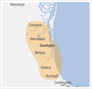 Service coverage Gold Coast